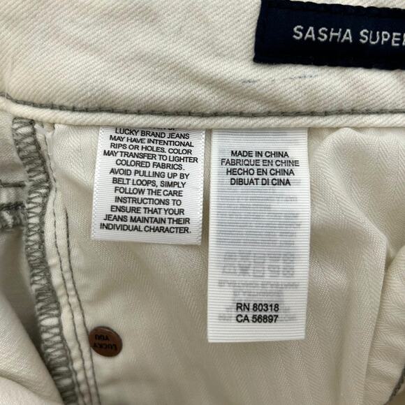 Lucky Brand Sasha Super Skinny Sculpting Fit Jeans NWT Women's Sz 6/28 Salted - Picture 9 of 10